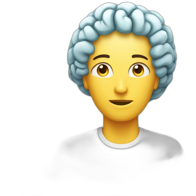 Personne avec un cerveau qui ne comprend rien  emoji