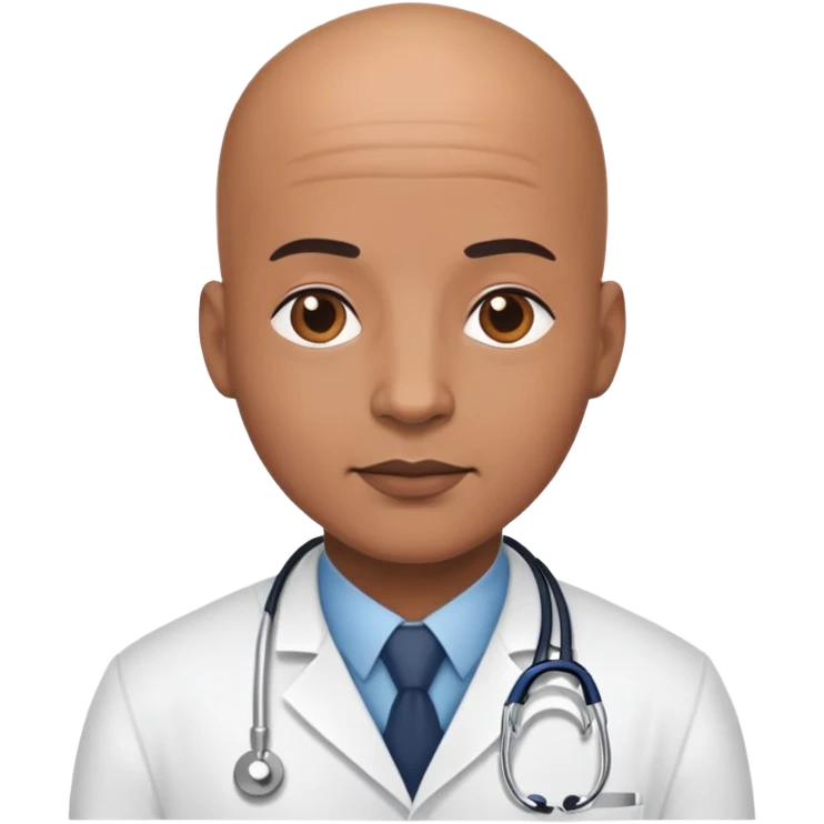 Bald black doctor emoji