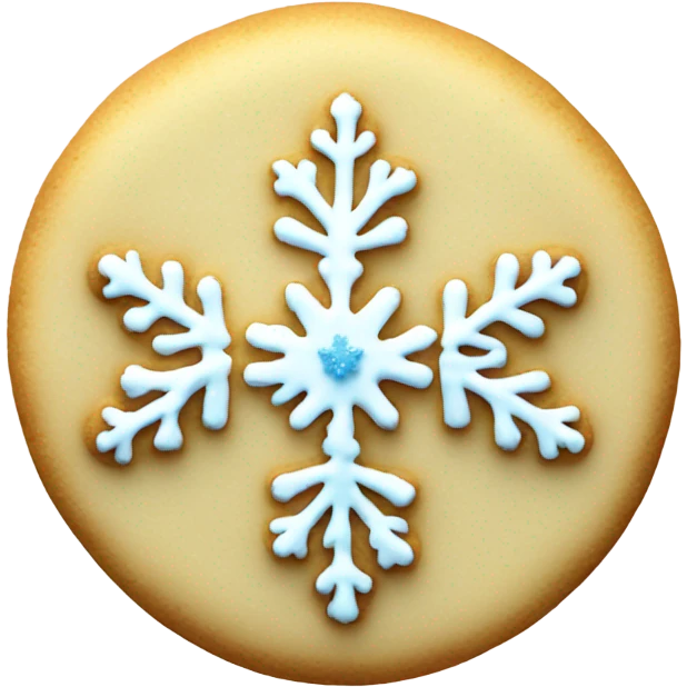 Sugar cookie with snowflake emoji