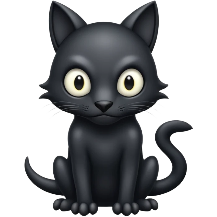 A black creature with four white eyes, two meters tall emoji