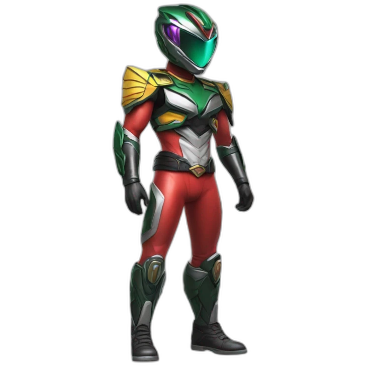 cyberpunk power ranger full body emoji