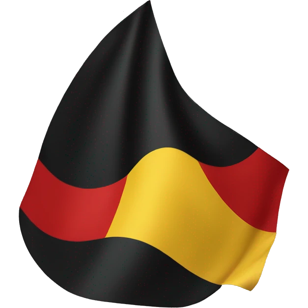 Black wavy flag with a yellow circle in the middle and red down the bottom  emoji
