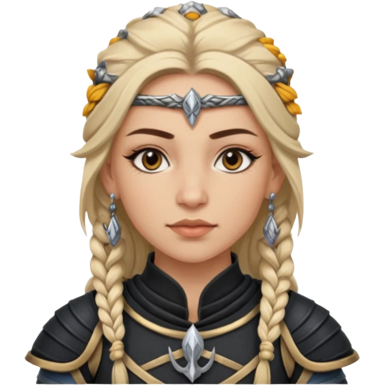 ESO female breton warrior with lashes and earrings emoji