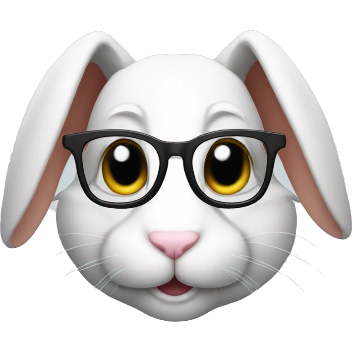 Bunny with glasses emoji
