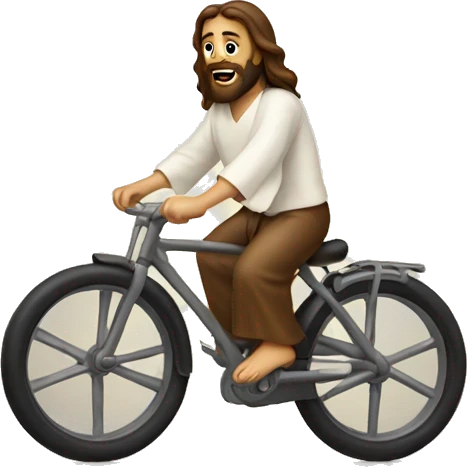 Jesus on a bike emoji