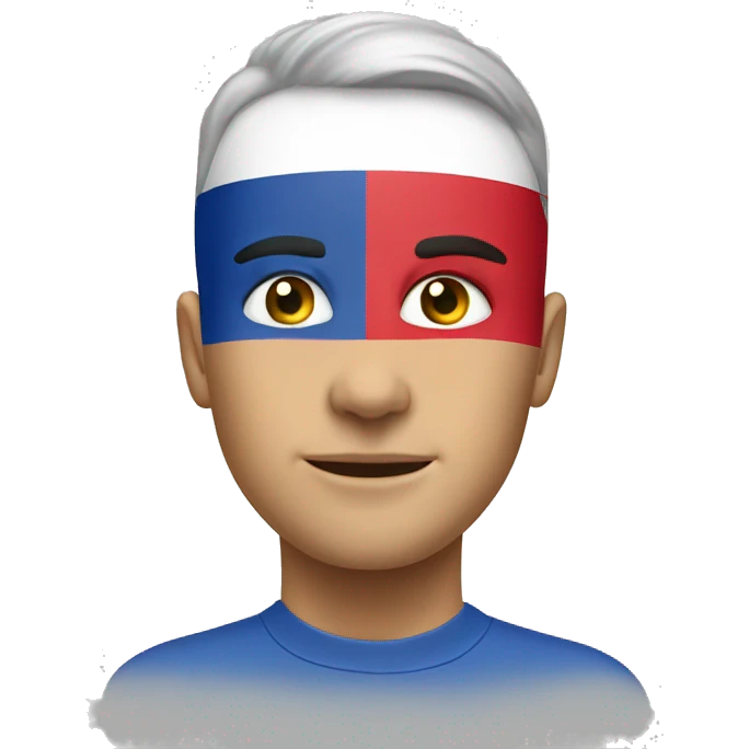 Serbian flag on human head  emoji