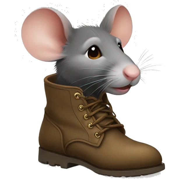 Rat with boots emoji