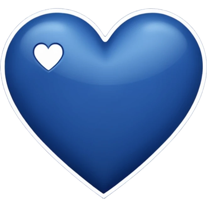 Navy blue colour heart emoji