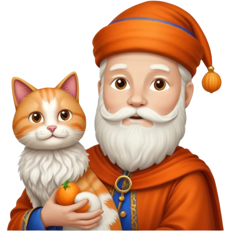 sinterklaas maar hij houd een kat vast emoji