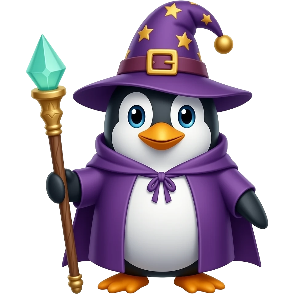 Penguin Wizard emoji