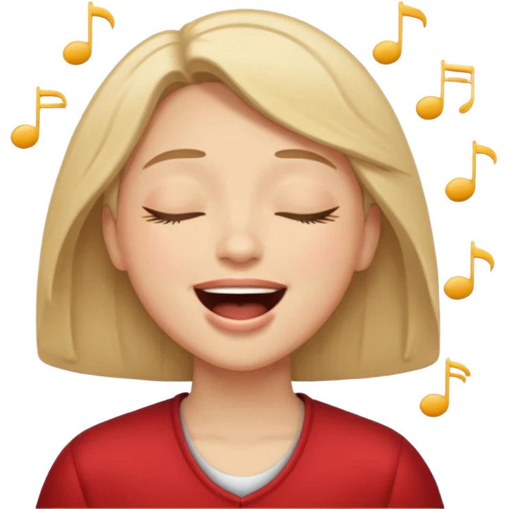 Singing emoji