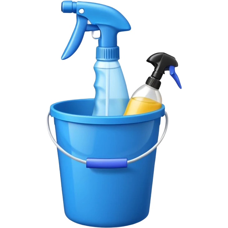 Bucket and cleaning product emoji