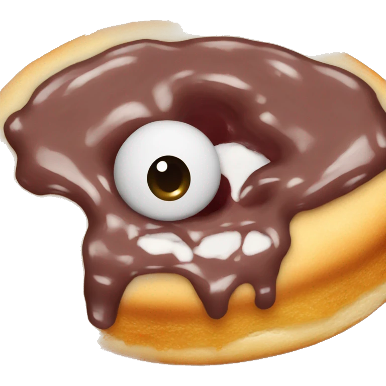 a bitten into powder jelly donut  emoji