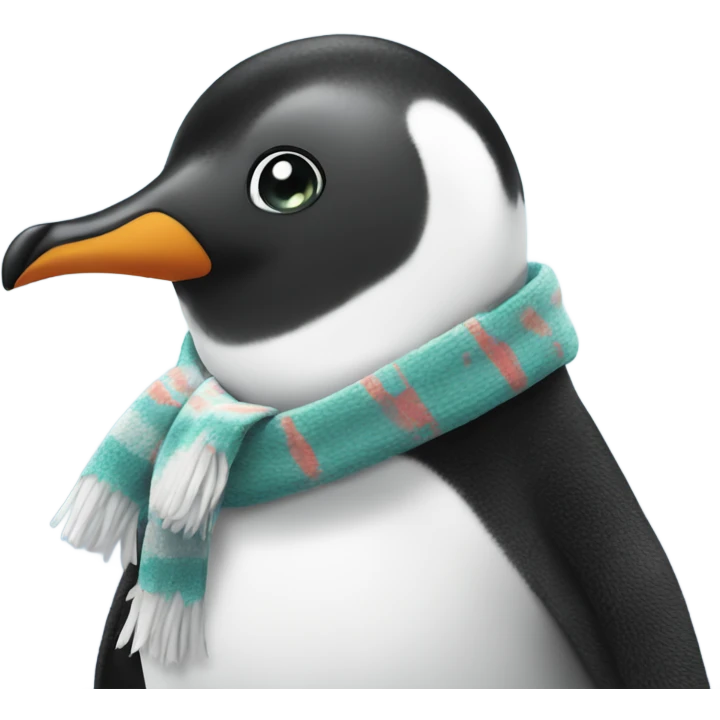 pingüino con bufanda  emoji
