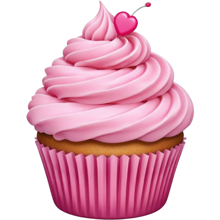 cupcake with pink icing emoji