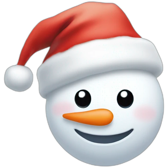 snowman with santa hat emoji