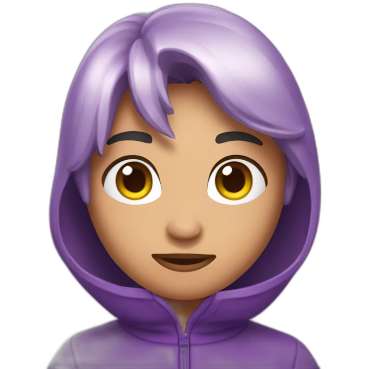 Oso morado emoji
