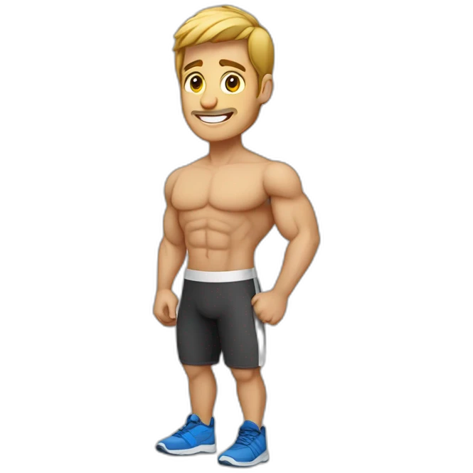 Fitness trainer male emoji