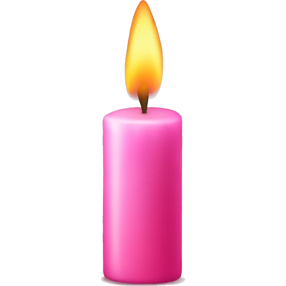 pink candle emoji