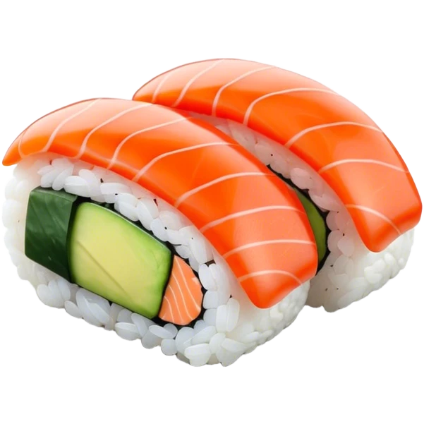 Sushi Cinematic Realistic Sushi Dish Emoji, depicted as one or two artfully arranged pieces of fresh sushi, rendered with delicate textures and subtle, natural lighting that highlights its refined simplicity. emoji