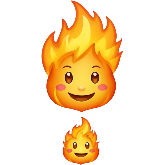 fire character cute emoji