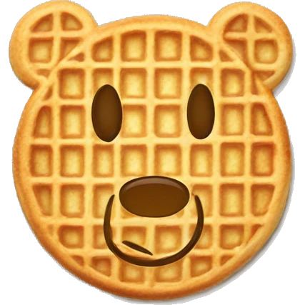Mickey shaped waffle without face emoji