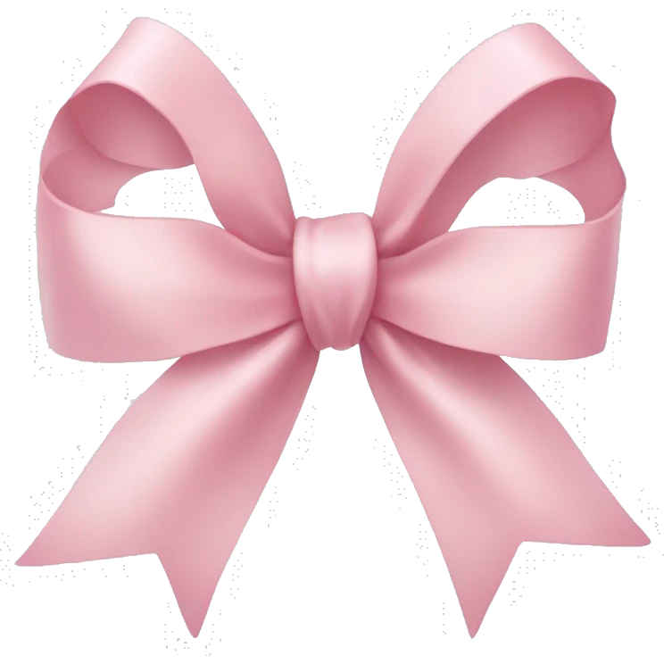 light pink ribbon bow emoji