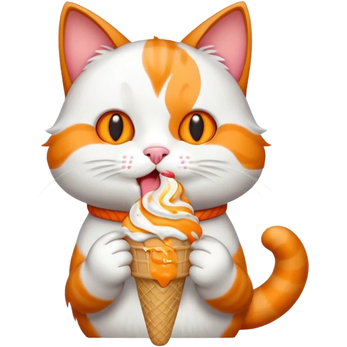 Cat eating ice cream  emoji