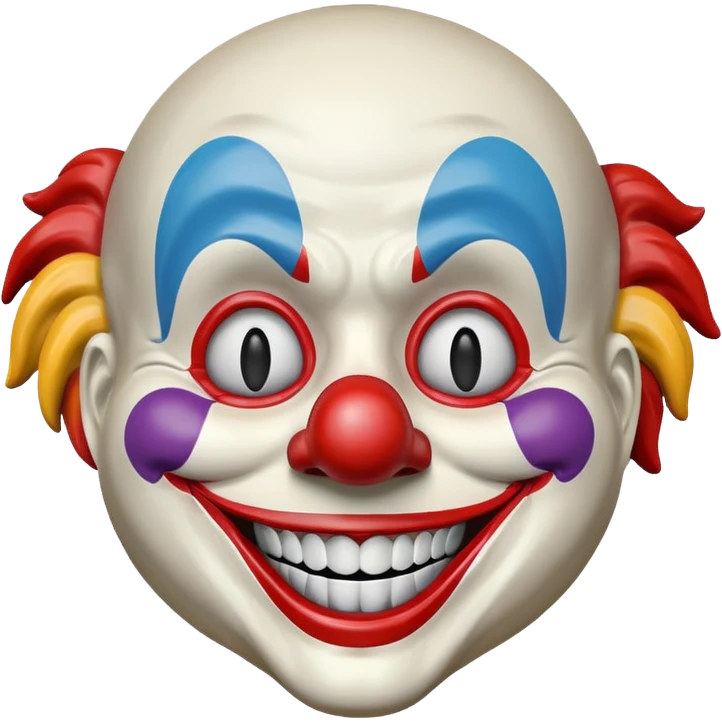 Mask – Painted clown mask with wide grin emoji