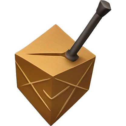 Jewish dreidel a cubed four-sided spinning top with a point on the bottom and a stick on the top used to spin it, played during the Jewish holiday of Hanukkah emoji