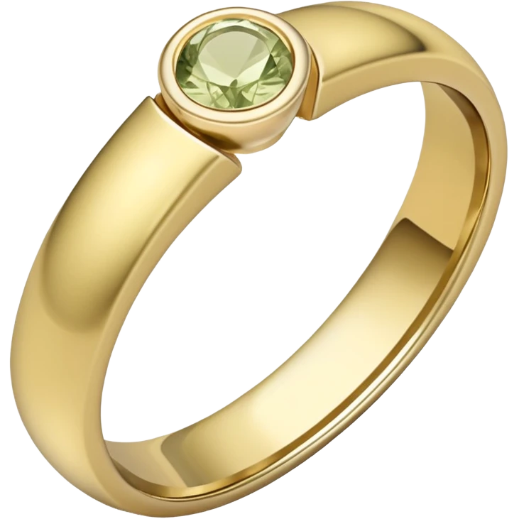Pale olive wedding ring with stone emoji