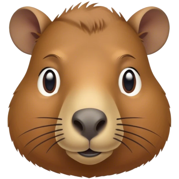 Cinematic Noble Capybara Portrait Emoji, Poised and serene, with a robust, rounded build and a characteristically broad, slightly flattened capybara face featuring a short snout and small, rounded ears, covered in soft, earthy fur with subtle natural texture and gentle, wise eyes; rendered in lifelike detail with natural light, high shine, intelligent and calm, styled with an air of understated authority, focused and attentive, soft glowing outline, capturing the essence of a watchful and confident capybara that appears ready to step out of the screen with effortless dignity! emoji