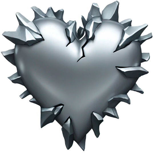 silver broken heart emoji