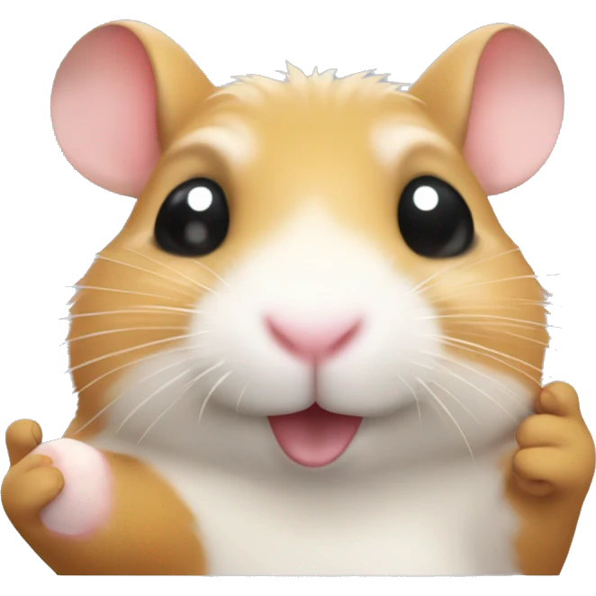 Hamster giving the peace sign emoji
