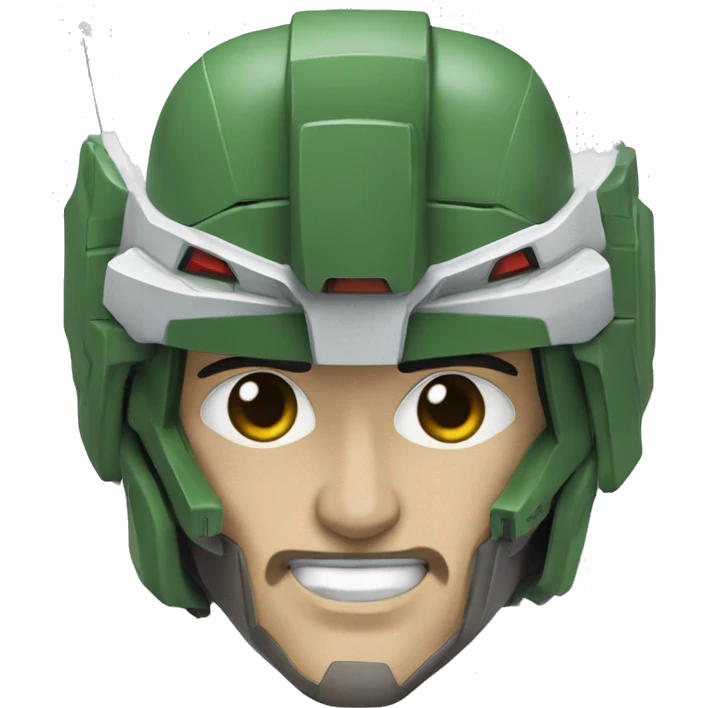 cabeça do gundam com rosto de caveira emoji