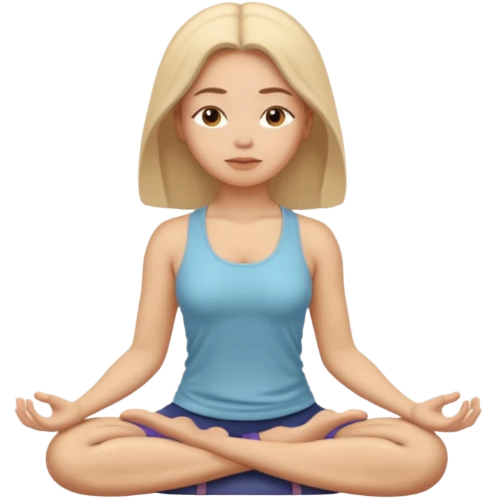 mulher meditando emoji