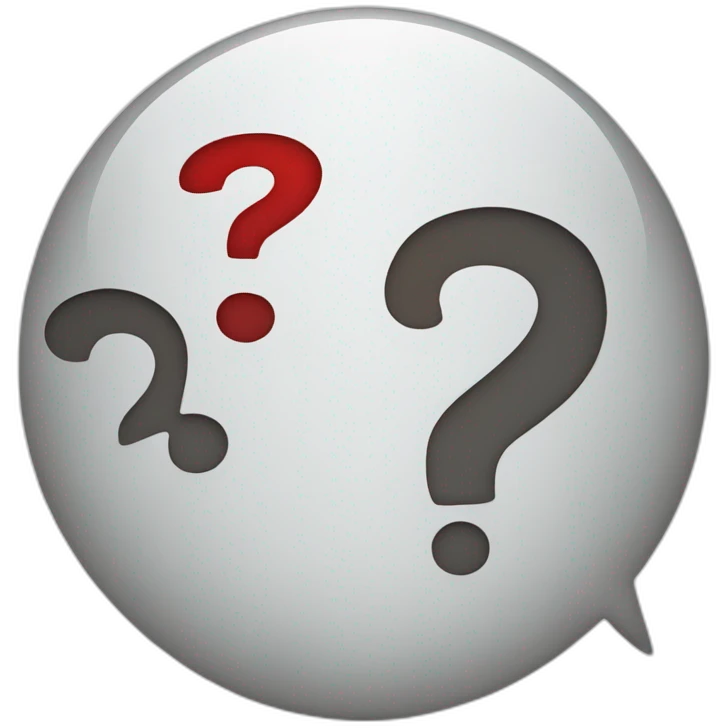 chat bubble with a question mark in it emoji