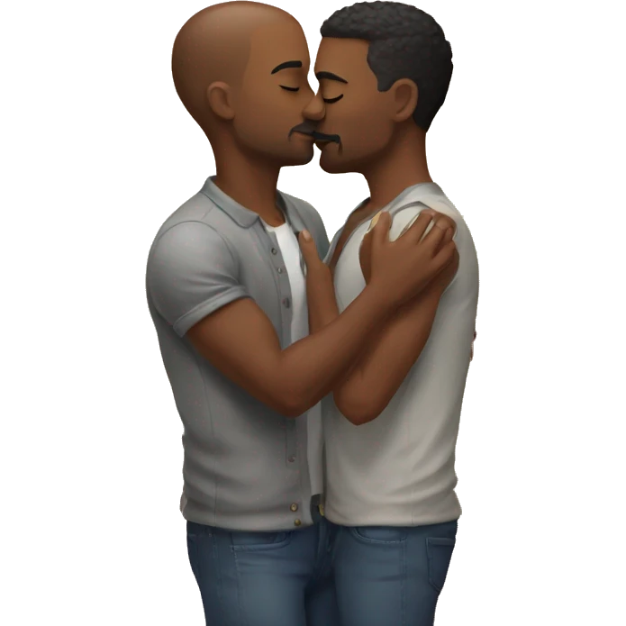 gay men kissijng emoji