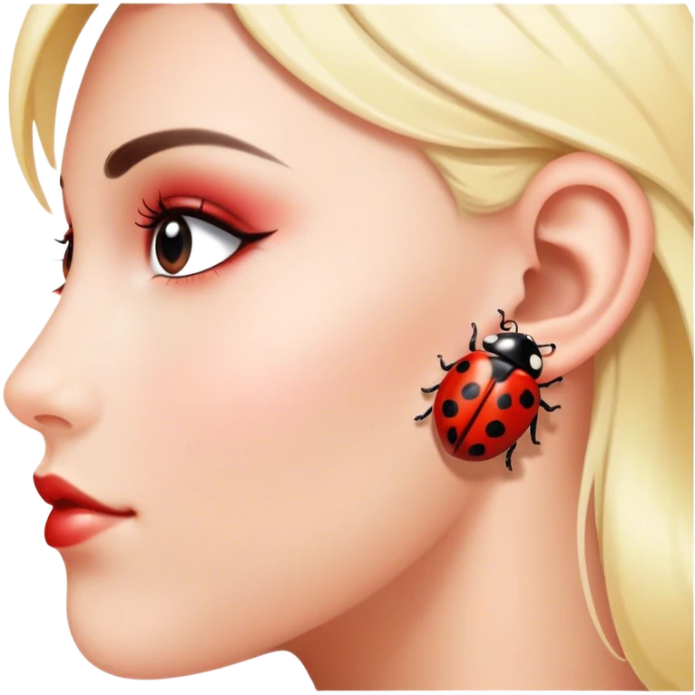 ladybug earrings emoji