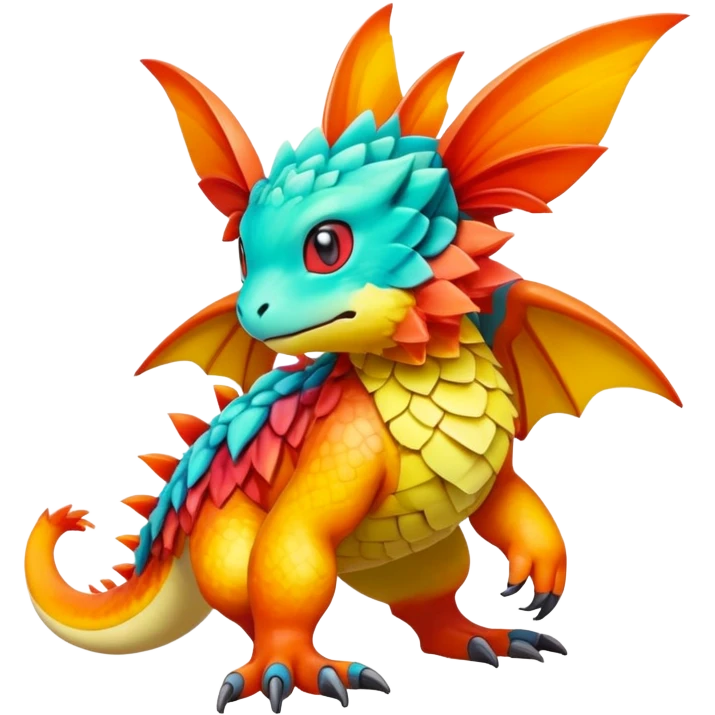 Exotic Tropical Pokémon-Fakémon-hybrid-creature (full body) emoji