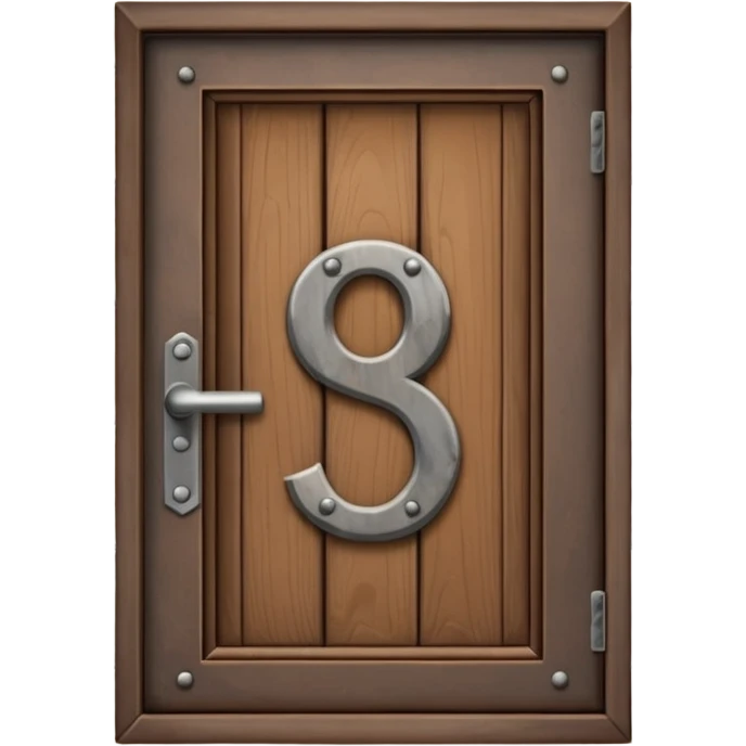 modern house door number wood emoji