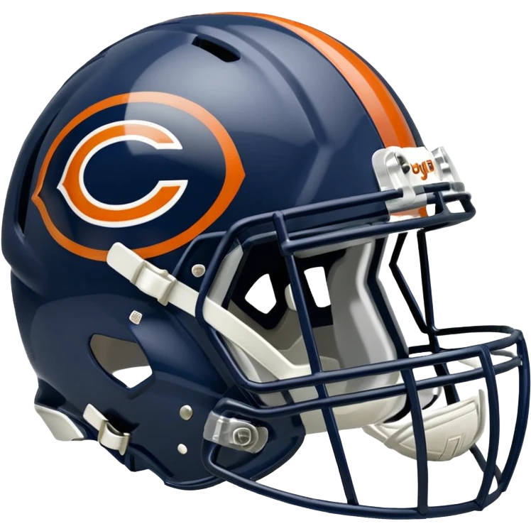 Washington commanders, football helmet facing Chicago Bears football helmet emoji