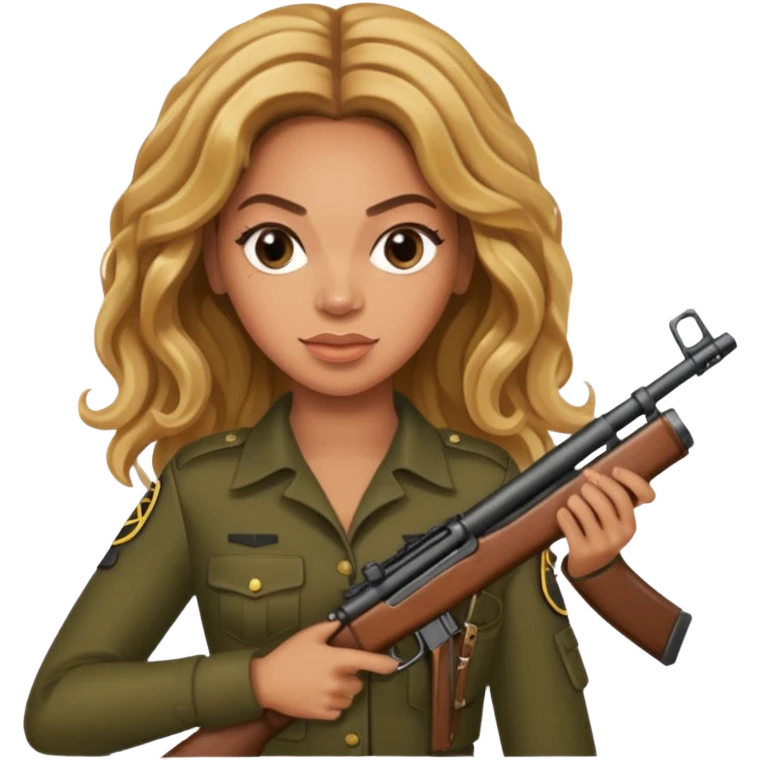 Beyonce shooting riffle  emoji