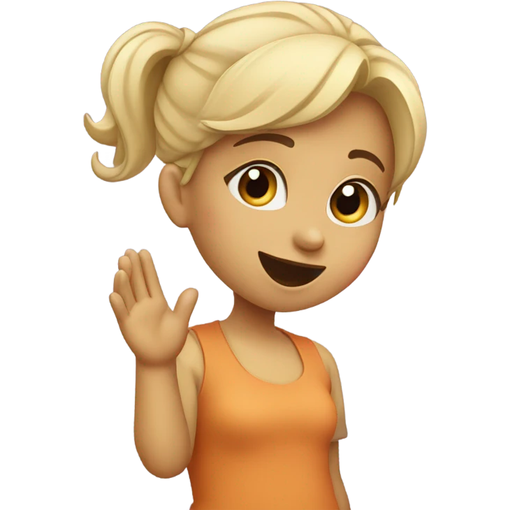 Girl blowing a kiss emoji
