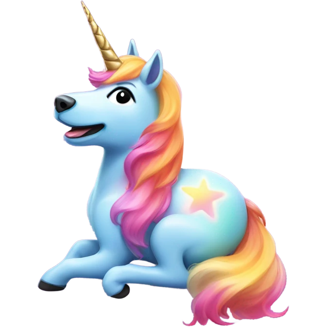 Dog riding unicorn emoji