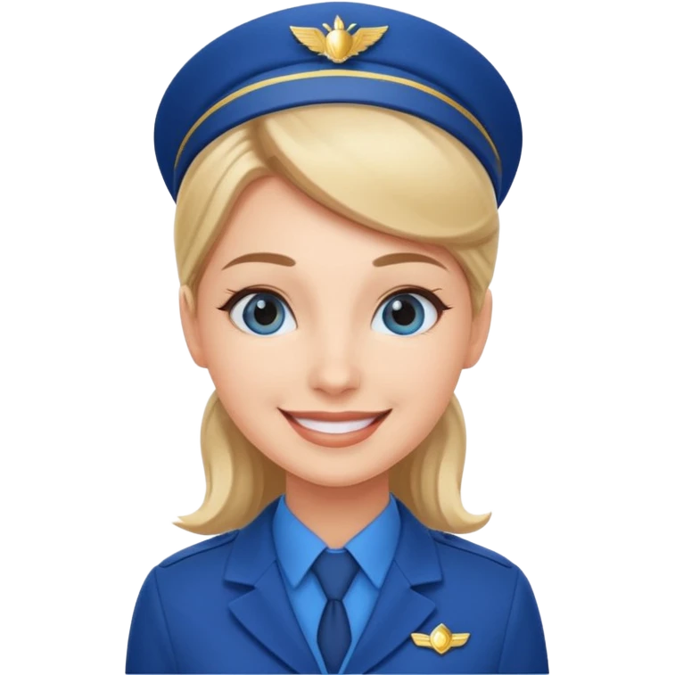 A friendly female flight attendant emoji