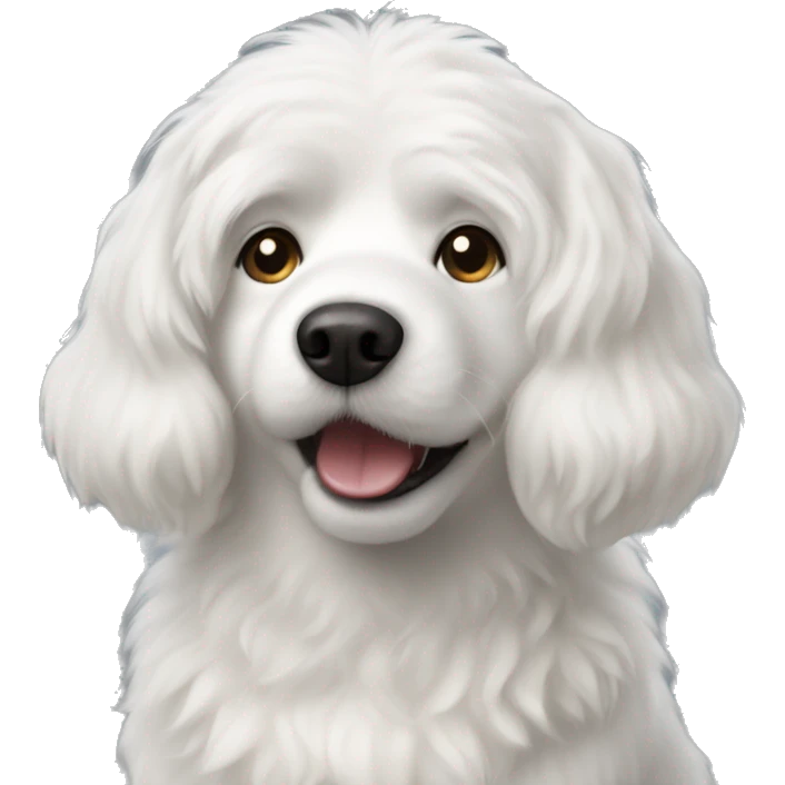 White dog Poddle  emoji