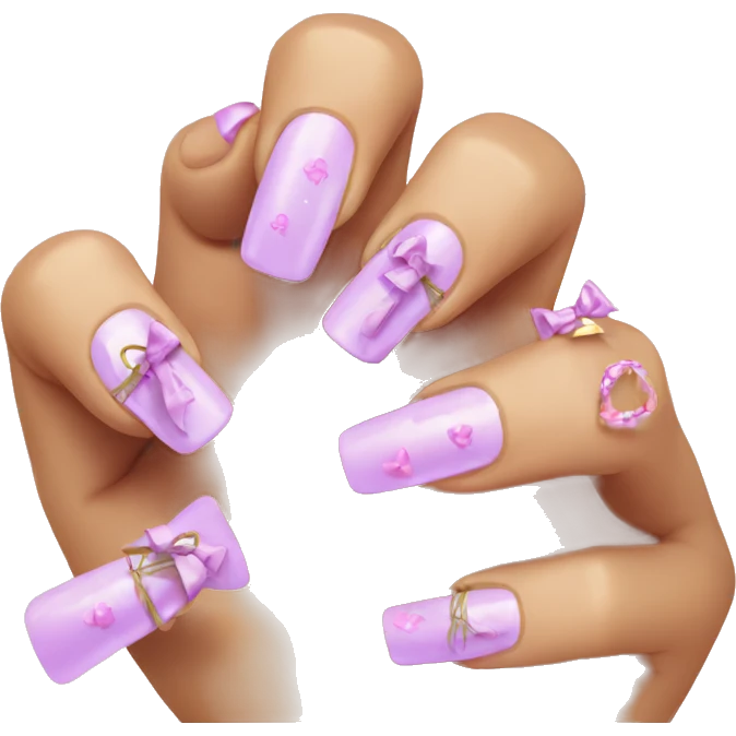 Nails with bows emoji