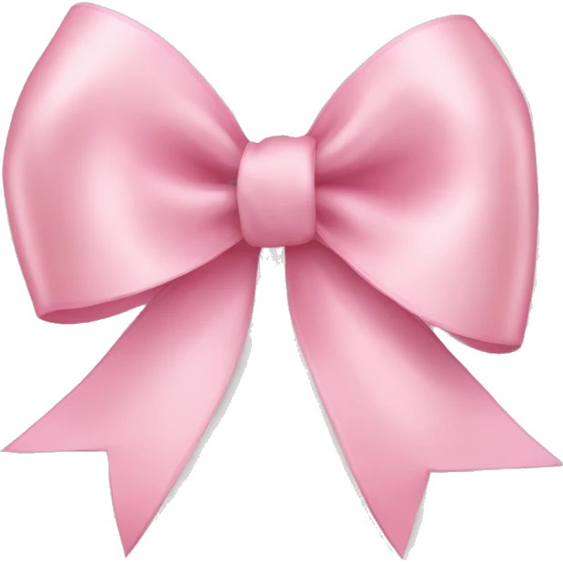 light pink ribbon bow emoji