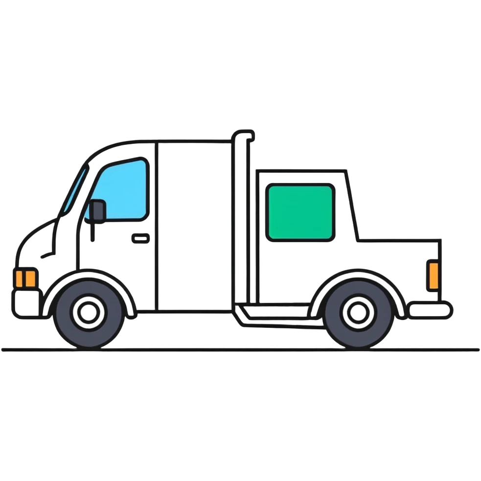 Truck driving fast emoji